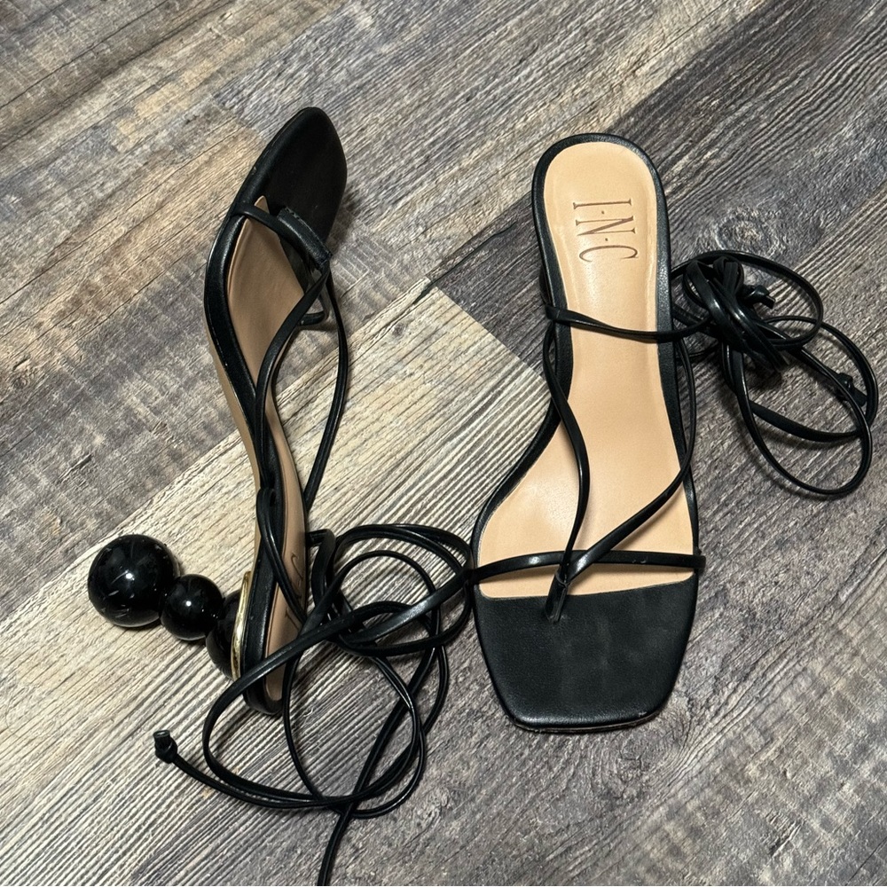 INC UNIQUE OPEN HEEL SANDALS